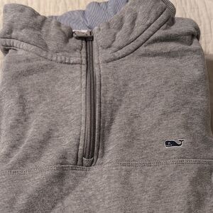 Vineyard Vines Gray Pullover with Whale Logo